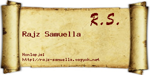 Rajz Samuella névjegykártya